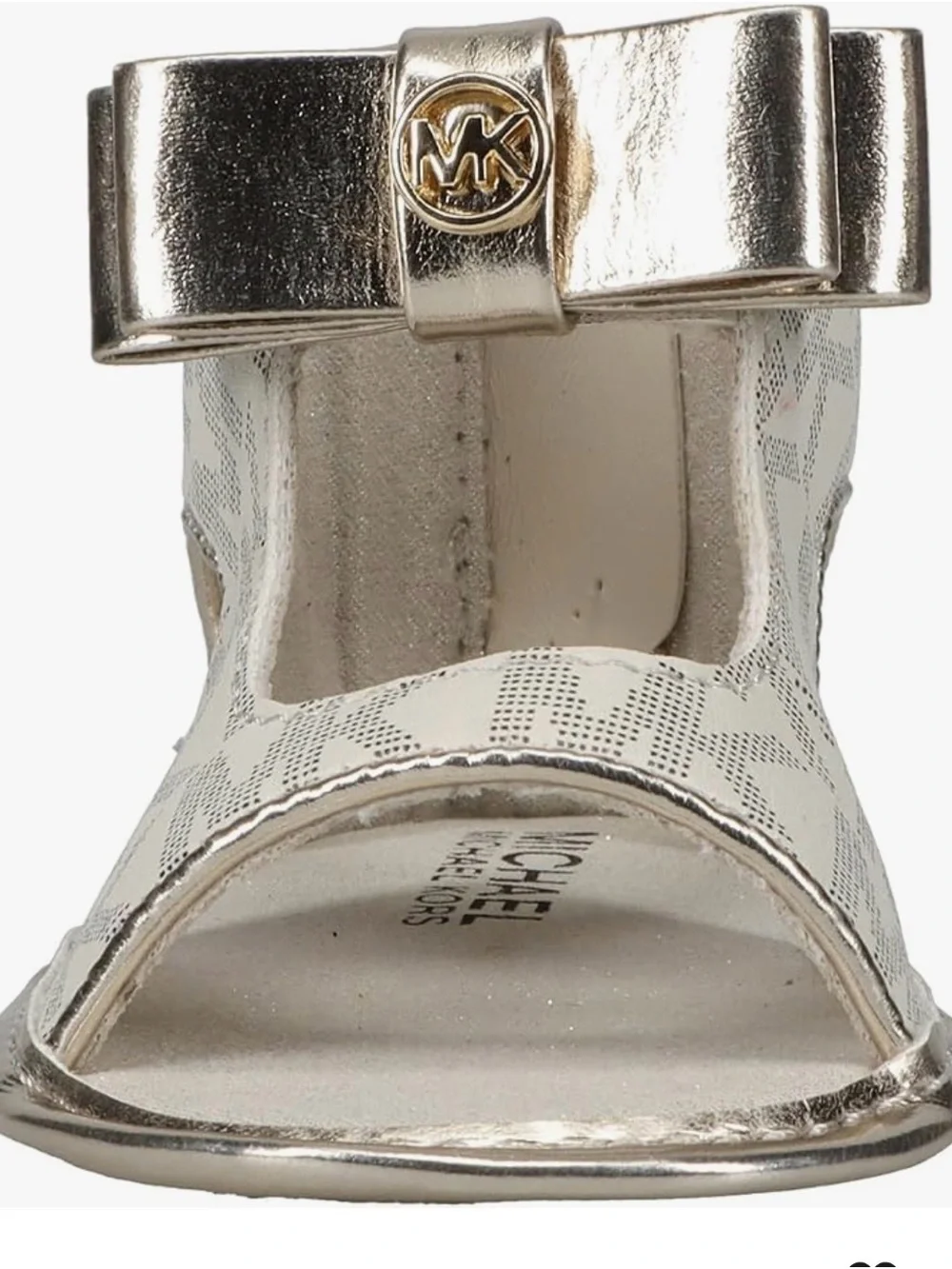 Michael Kors Baby Metallic Gold Logo Bow Sandals
